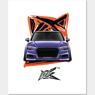 audi rs3 purple Posters and Art